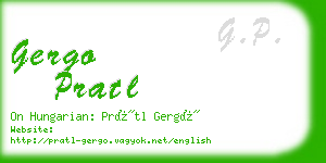 gergo pratl business card